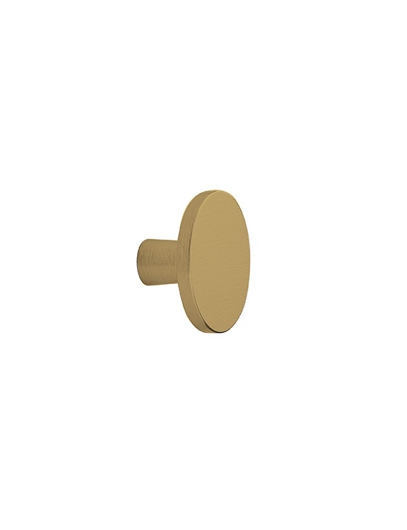 Brushed brass effect Plato knob handle