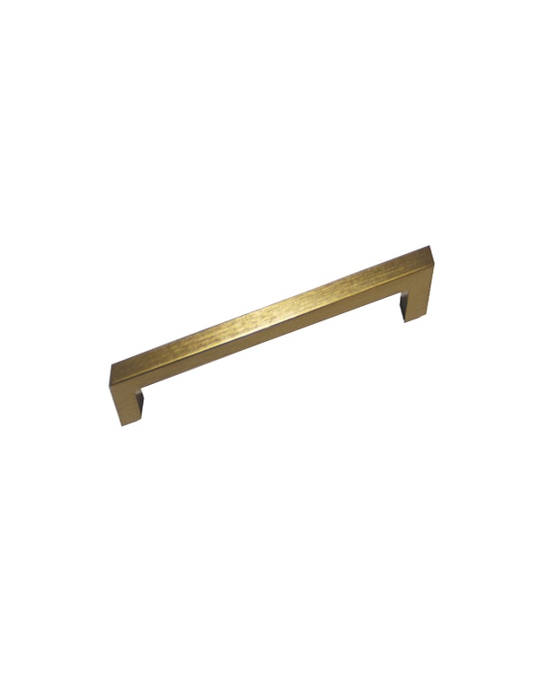 Brushed brass effect square D handle